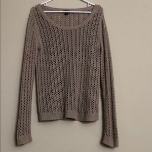 a.n.a Women's Tan Crew Neck Sweater